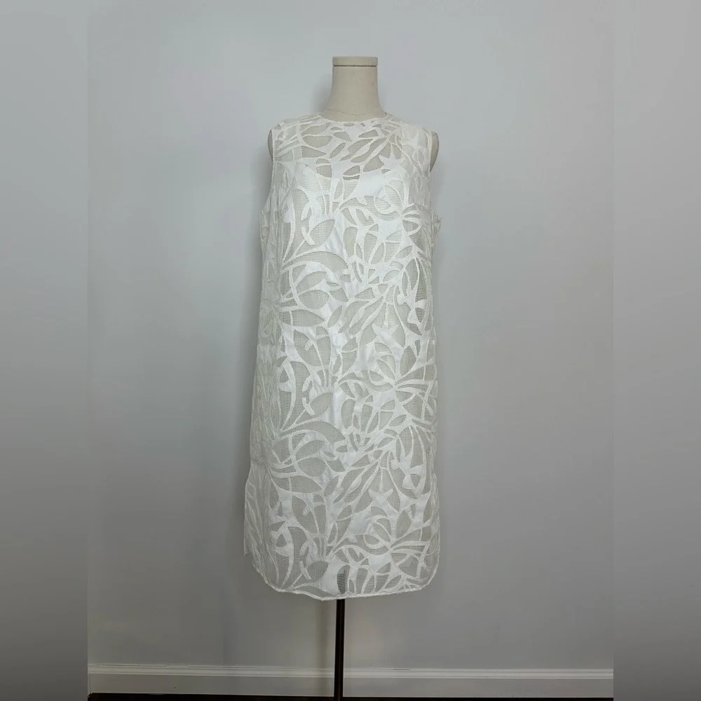 Akris Punto Faux Leather Leaves Dress - Picture 4 of 10